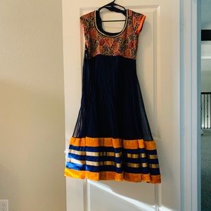 Navy blue Indian dress